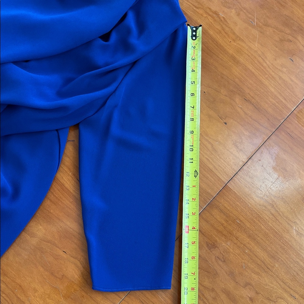 After Dark Vintage Long Sleeve Maxi Cape Dress, Royal Blue with Lace Detail 18WP - Picture 16 of 16